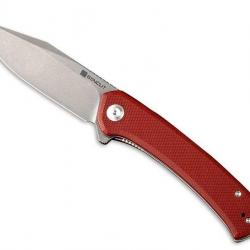 COUTEAU SENCUT SNAP G10 ROUGE STONEWASHED