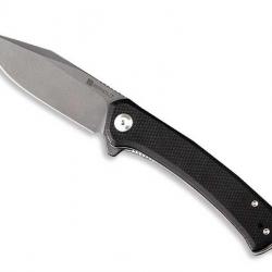 COUTEAU SENCUT SNAP G10 NOIR STONEWASHED