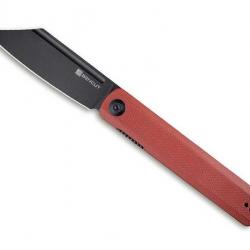 COUTEAU SENCUT BRONTE G10 ROUGE BLACKWASH