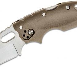Couteau Cold Steel Tuff Lite Flat Dark Earth Lame Acier AUS-8 Poignée Griv-Ex Lockback Clip CS20LTF