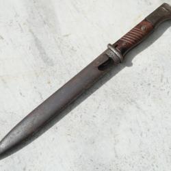 baionnette allemande K98 affutée vis non d'origine avec fourreau NORMANDIE 1944  DIV25BAI001