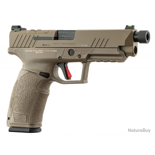 Pistolet TISAS PX-9 TACTICAL calibre 9x19 mm FDE Filet