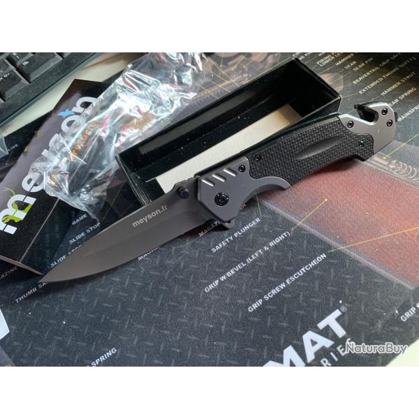 Couteau pliant neuf gris anthracite