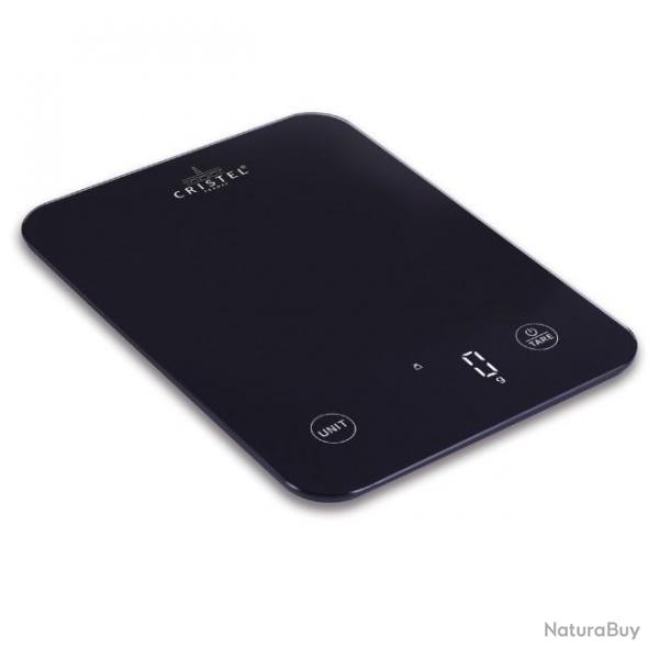 BALANCE ELECTRONIQUE NOIRE 10 KG RECHERGABLE CRISTEL