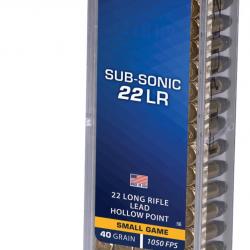 CARTOUCHES CCI 22LR Subsonic HP 40 Grains - Boite de 100