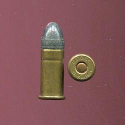 .38 Short Colt Mle 1874 long case - marquage : W.R.A.Co. .38 S - balle plomb 1 gorge - amorce cuivre