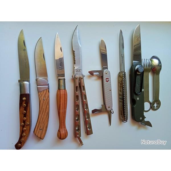 Lot de couteaux pliants