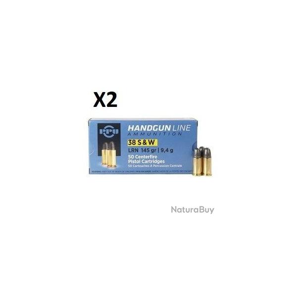Lot de deux botes PPU 38 S&amp;W 145grs LRN