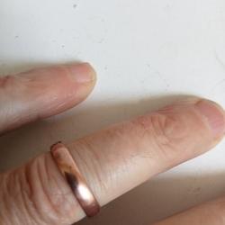 bague ancienne en cuivre Best Friend diamètre intérieur 19 mm, trés bon état