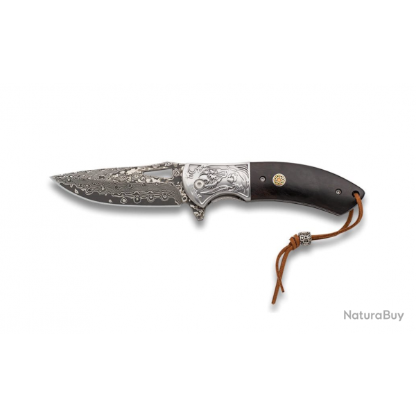 Albainox 18925 Couteau pliant lame damas