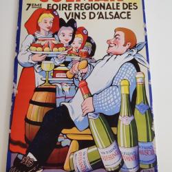 PLAQUE MÉTAL VINTAGE  "FOIRE AUX VINS DE COLMAR"