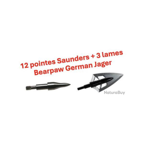 Packs de pointes Saunders & lames Bearpaw German Jager