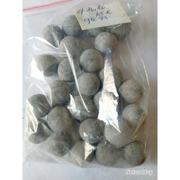 25 balles rondes pour armes  poudre noire