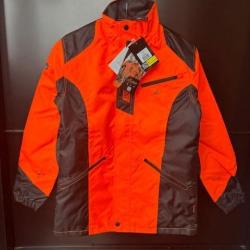 Veste de chasse traque verney carron orange fluo destockage chasse neuf enchere