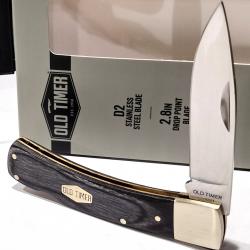 Couteau Schrade Old Timer 5OTH Heritage Series Bruin Lame Acier D2 Manche Bois Lockback SCH1135989