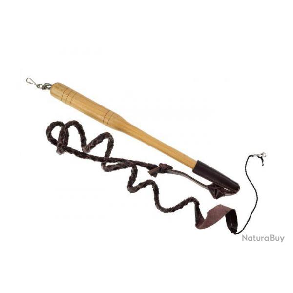 Fouet Januel de Vnerie Tresse Cuir Gras - 140 cm