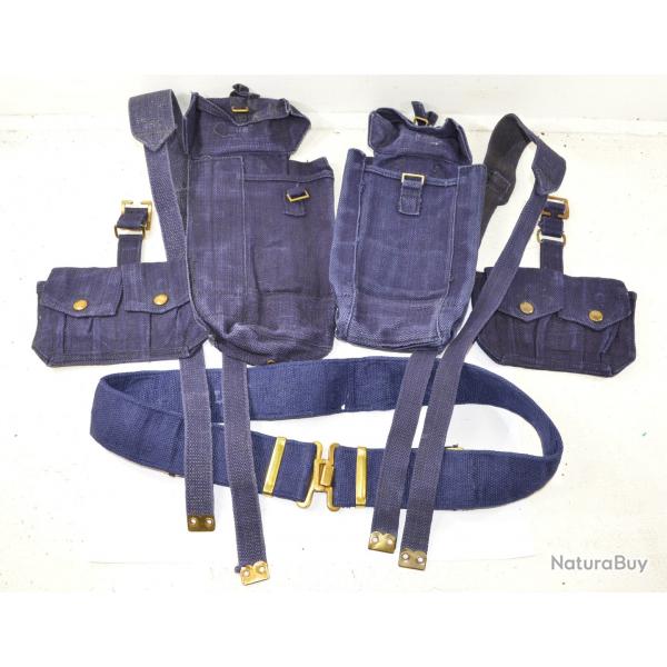 Ensemble gendarmerie Belge annes 1950. Ceinturon, cartouchires Lee Enfield .303 british, pouchs