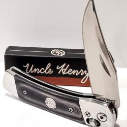 Couteau Uncle Henry PLB5 Lame Clip Point Acier 7Cr Manche Bois Pivot Lock Clip SCH1222009