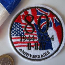 écusson (couleur bronze) 80 éme anniversaire D-DAY 1944 2024 Normandie