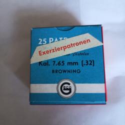 Vend rare cartouche manipulation 32 ACP en boites de 25