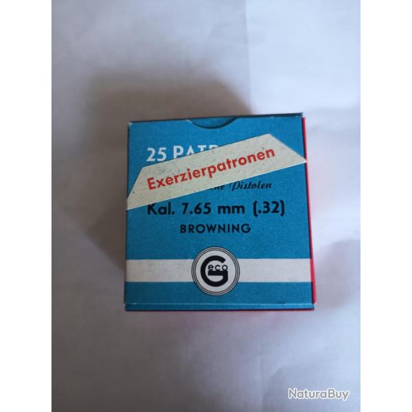 Vend rare cartouche manipulation 32 ACP en boites de 25
