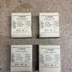 Lot de 60 cartouches 7,5x54 mas boite d'origine