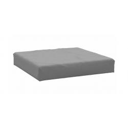 Coussin gris en tissu Oxford 60x60x9,5 cm pour assise de palette extérieur