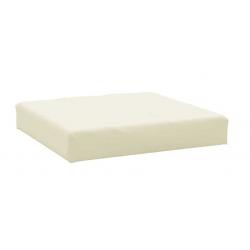 Coussin crème en tissu Oxford 60x60x9,5 cm pour assise de palette extérieur
