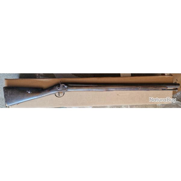 FUSIL DE REMPART XIXE, CALIBRE 37MM ENORME, SYSTEME A PERCUSSION