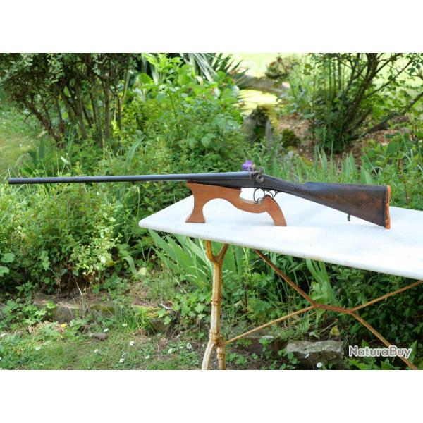 Fusil juxtapos type Lefaucheux  percussion centrale CAL 16 chiens externes PER25JUX001