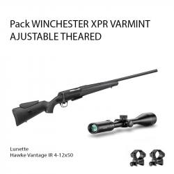 Pack WINCHESTER XPR VARMINT AJUSTABLE THEARED 308 win Montage médium