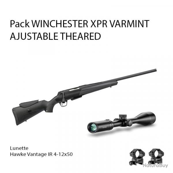 Pack WINCHESTER XPR VARMINT AJUSTABLE THEARED 308 win Montage mdium