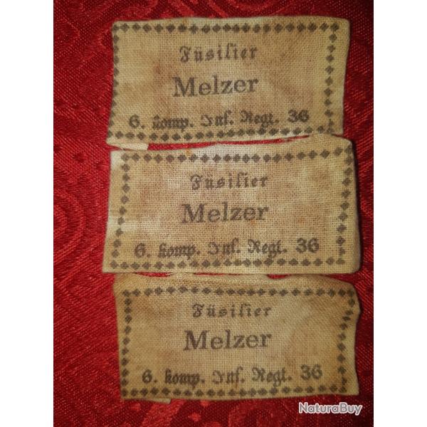tiquette tissu identification allemande Reproduction