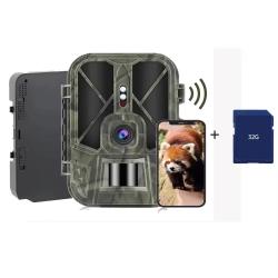 SUNTEKCAM APP Bluetooth + WiFi caméra de chasse avec batterie Li 10000mAh + 32GB