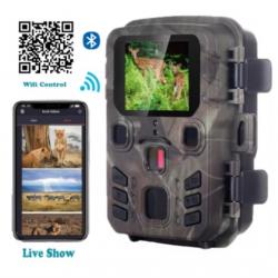 Ourdoor Mini caméra de chasse WiFi Bluetooth APP contrôle 1296P 24MP