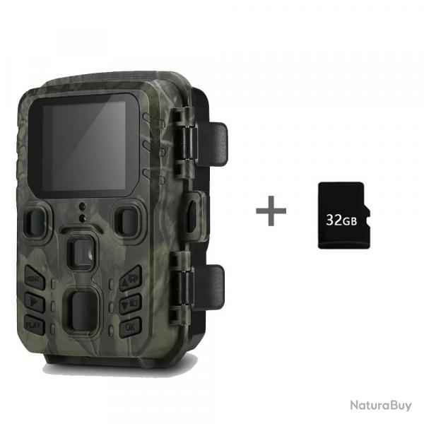 WIFI301-32G Mini camra de chasse WiFi Bluetooth APP contrle 1296P 24MP LIVRAISON GRATUITE !