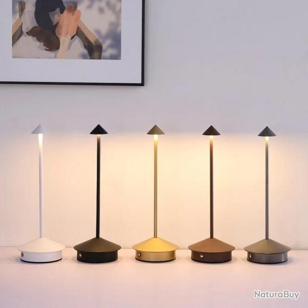 Lampe de Table Chevet Bureau Bar LED Rechargeable, Modele: Au-Choix