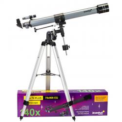 LEVENHUK - Blitz 70 PLUS - Télescope Réfracteur 70/900 avec monture équatoriale EQ2