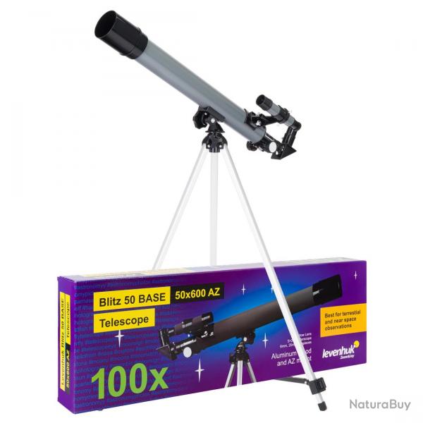 LEVENHUK - BLITZ 50 BASE - Tlescope Rfracteur 50/600 avec monture AZ1