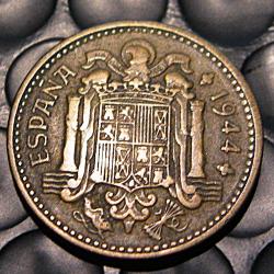 Espagne piece de 1 peseta 1944 ttb