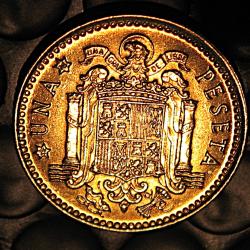 Espagne piece de 1 peseta 1975 Juan CARLOS  SUP