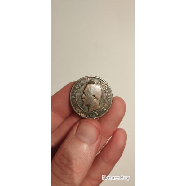 Pice Napolon III en bronze pice de monnaie collection vintage antiquit
