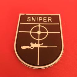 écusson pvc 3d sniper système scratch diamètre 6/8cm