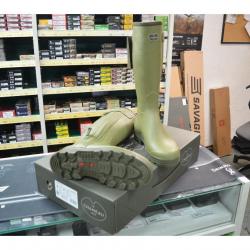 BOTTES LE CHAMEAU CHASSEUR DOUBLE CUIR VERTE TAILLE 44 MOLLET 39 NEUVE
