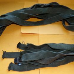 ARMEE AMERICAINE U.S : SANGLE KAKI EN TISSU DE L'ARMEE AMERICAINE EN LOT DE 10 PIECES DONT LE BOUT A