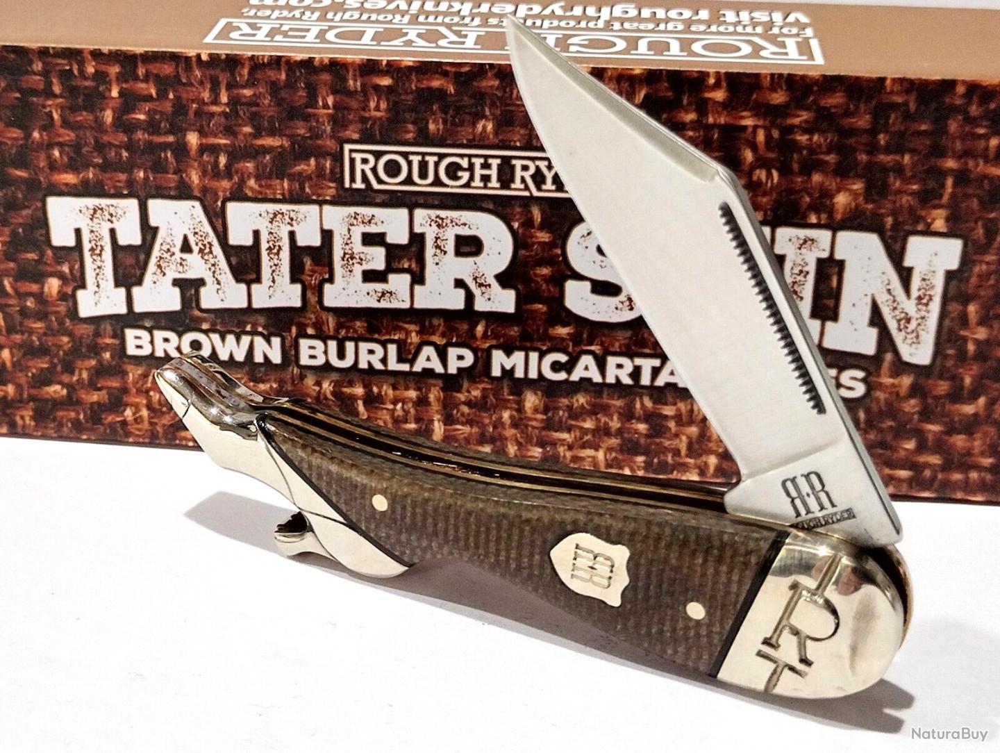 Couteau Rough Rider Lady Leg Lame Clip Point Acier 440 Manche Micarta ...