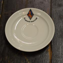 Soucoupe café expresso de mess 150 Régiment d'infanterie RI la gamelle dans le dos insigne cendrier