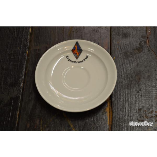 Soucoupe caf expresso de mess 150 Rgiment d'infanterie RI la gamelle dans le dos insigne cendrier