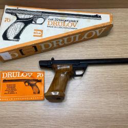 Pistolet de tir Drulov modèle 70 cal 22lr dans sa boite d'origine à 1 sans prix de réserve!