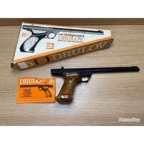 Pistolet de tir Drulov modle 70 cal 22lr dans sa boite d'origine  1 sans prix de rserve!